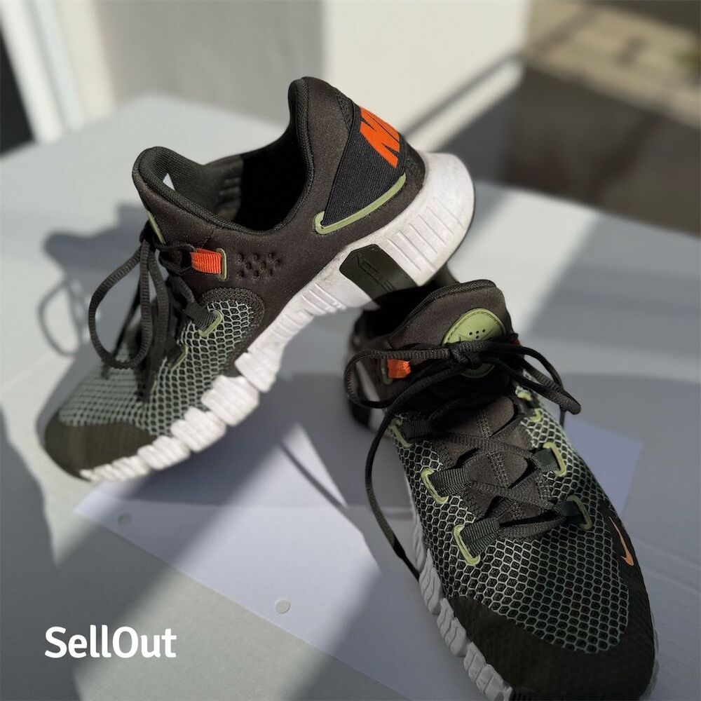 🤩SOLD eBay💸Nike Free Metcon 4 Men's Training Shoes Green/Orange Size 9